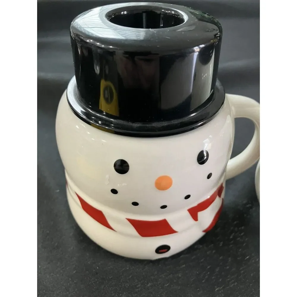 Williams Sonoma‎ BonJour Hot Chocolate Snowman Mugs Set Of 2
